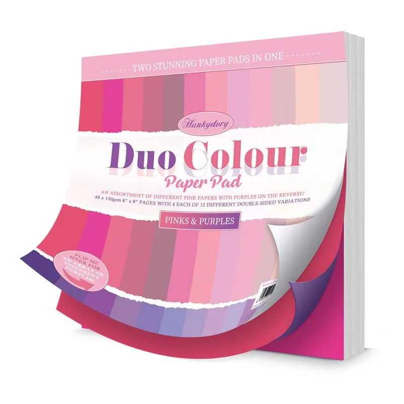 Pinks & Purples Duo Colour Paper Pad, 8x8