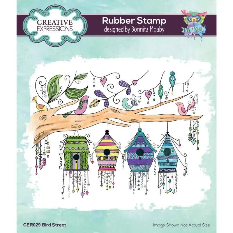 Bird Street 5.9x4.4 Clear Rubber Stamp by Bonnita Moaby