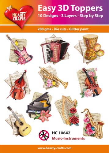 Music Instruments 3D Toppers