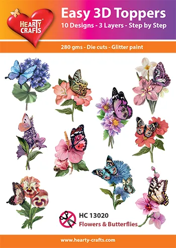 Flowers & Buterflies 3D Toppers