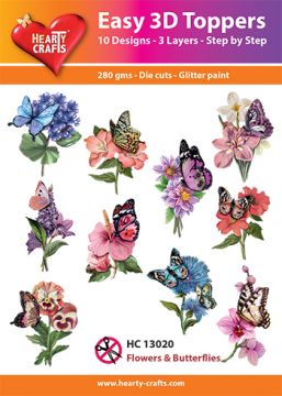 Flowers & Butterflies 3D Toppers