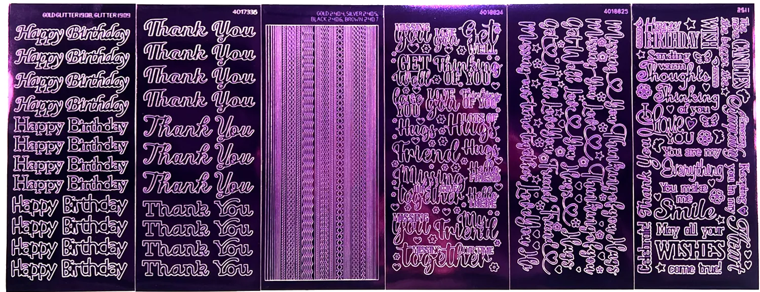 Purple DazzlesSticker Collection, 12 sheets