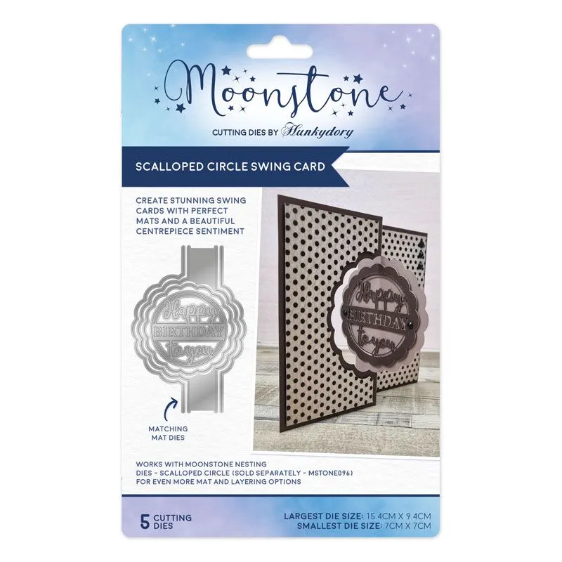 Moonstone Dies - Scalloped Circle Swing Card