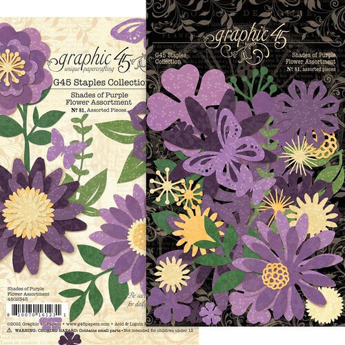 Shades of Purple Flowers, 81 pieces