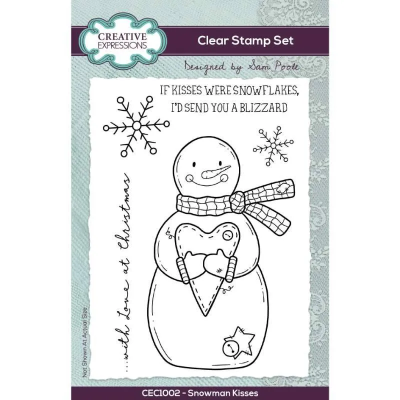 Snowman Kisses 6x4 Clear Stamp Set