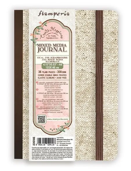 Create Happiness Paper Mixed Media Journal A6