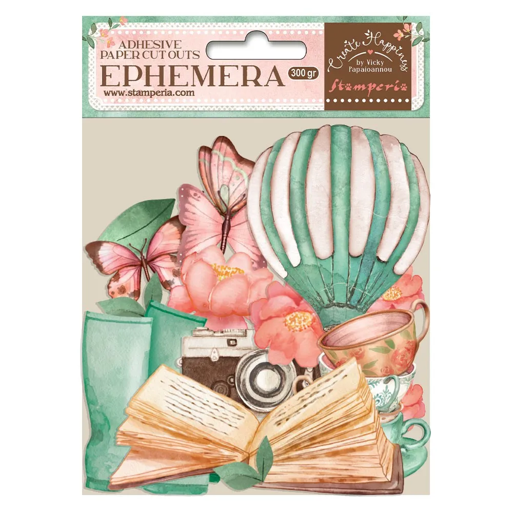 Create Happiness Pink Dream Ephemera, 64 pieces