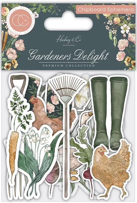 Gardeners Delight Chipboard Ephemera, 19 pieces