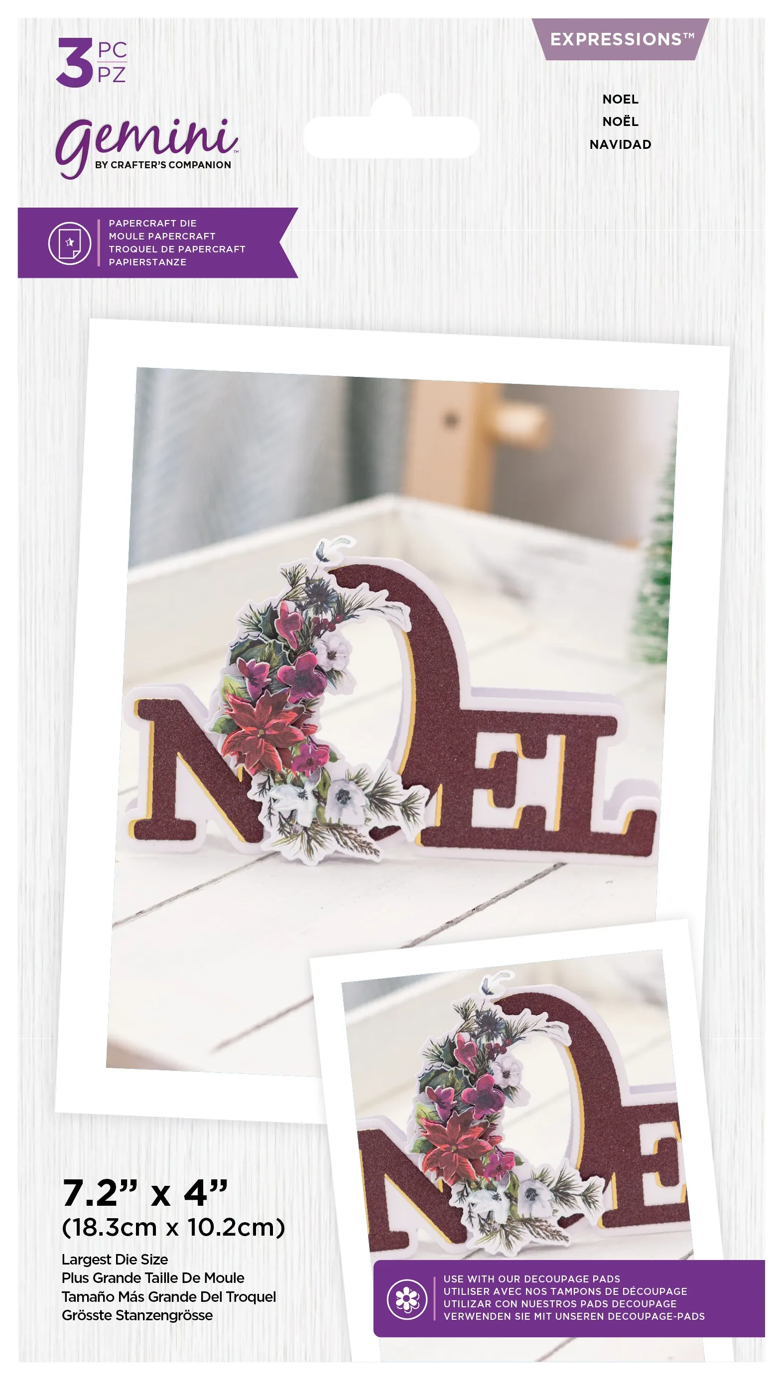 Noel Shaped Word  Metal Die