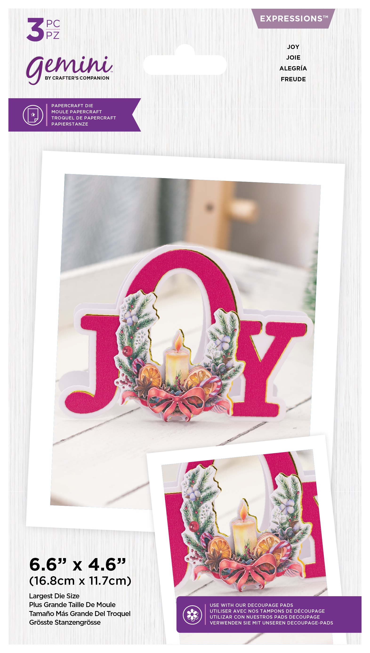 Joy Shaped Word Metal Die