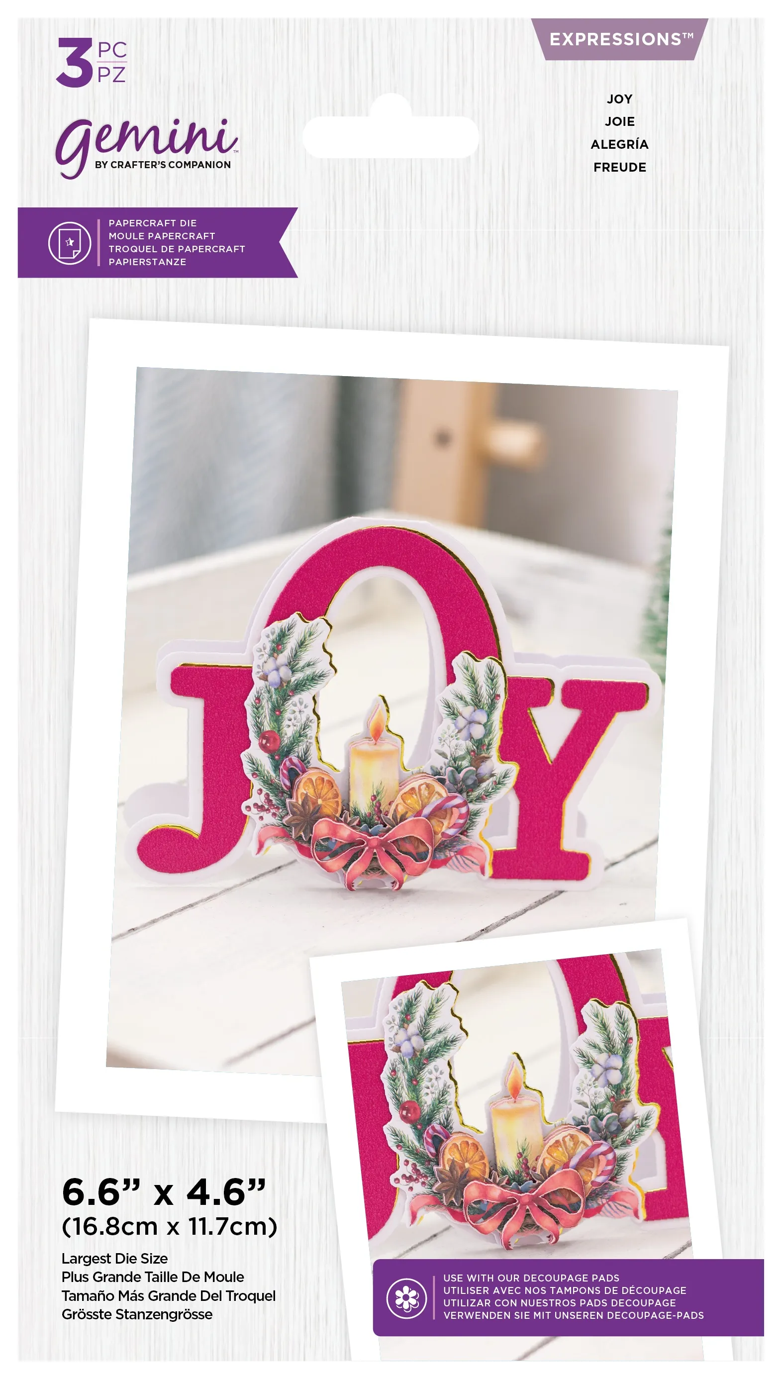 Joy Shaped Word Metal Die