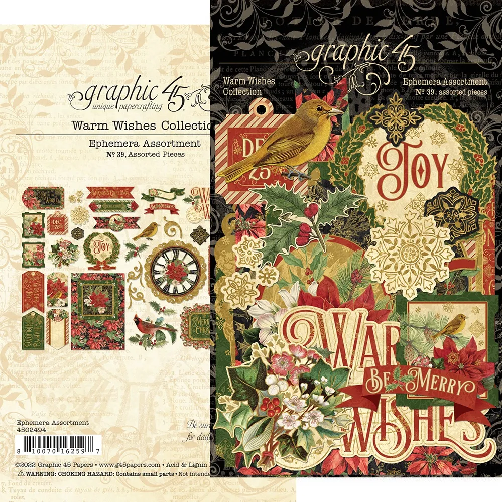 Warm Wishes Ephemera, 39 pieces