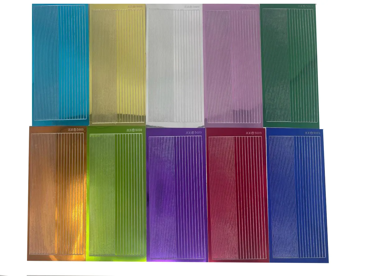 Straight Line Colorful Dazzles Stickers, 10 sheets