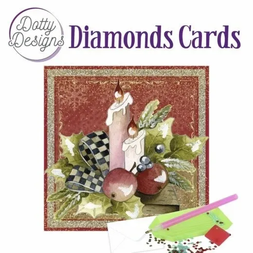 Christmas Candles Diamond Card