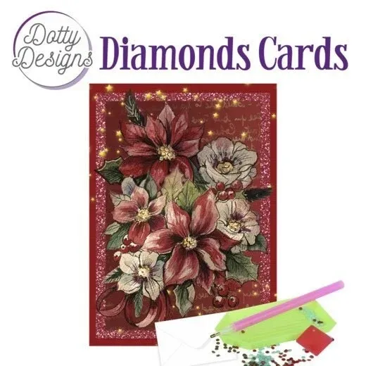 Poinsettia Diamond Card