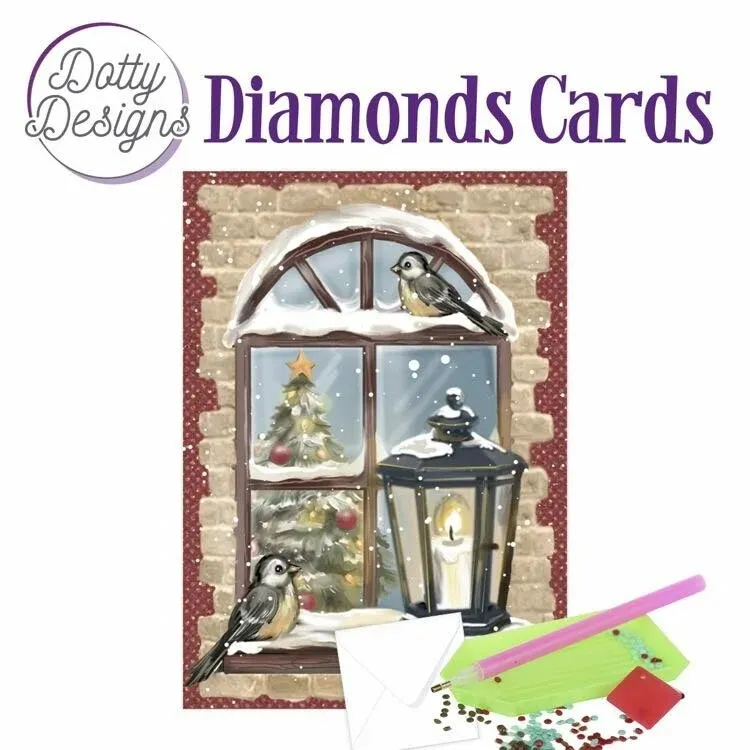 Christmas Window Diamond Card