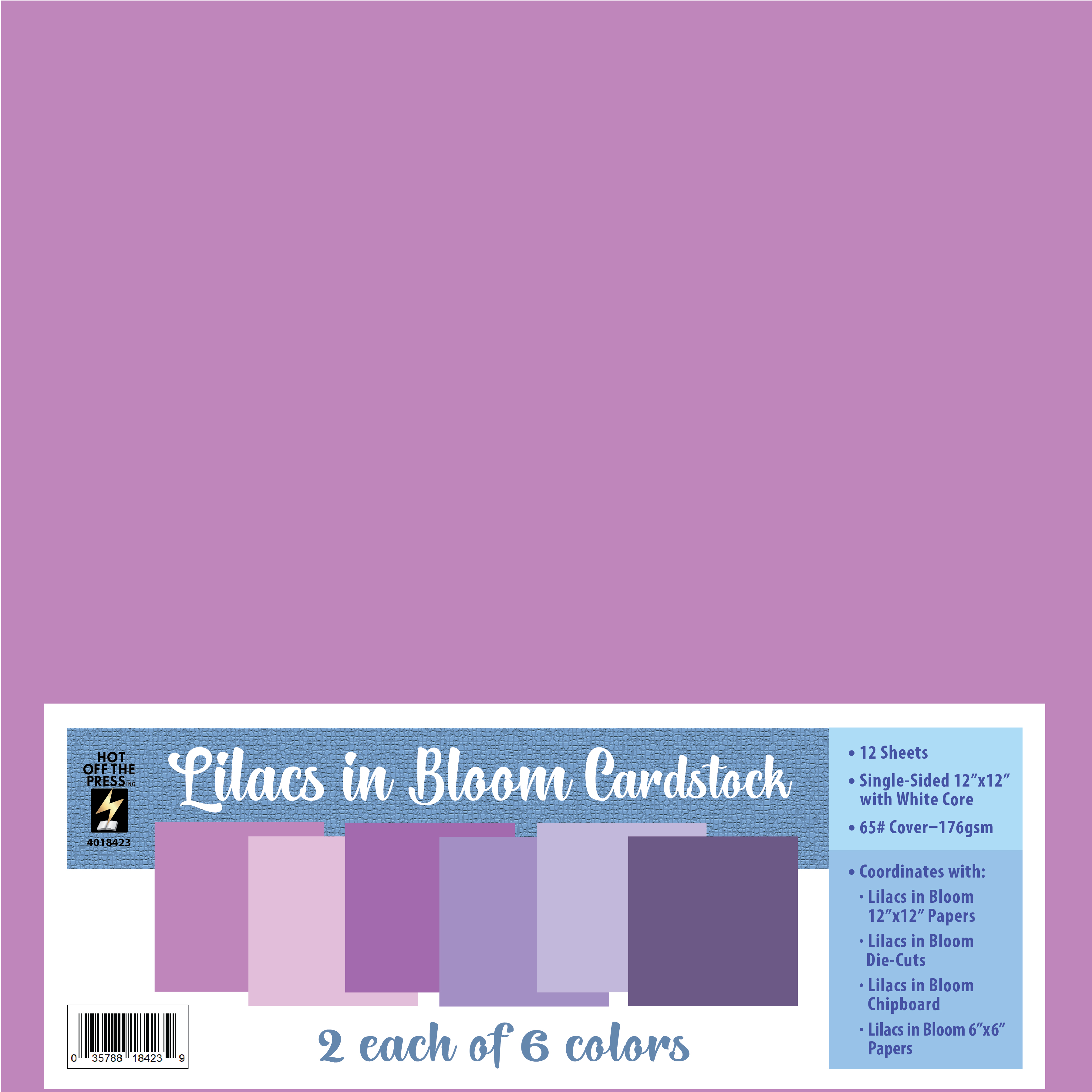Lilacs in Bloom Cardstock, 12x12