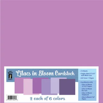 Lilacs in Bloom Solid Cardstock, 12 sheets