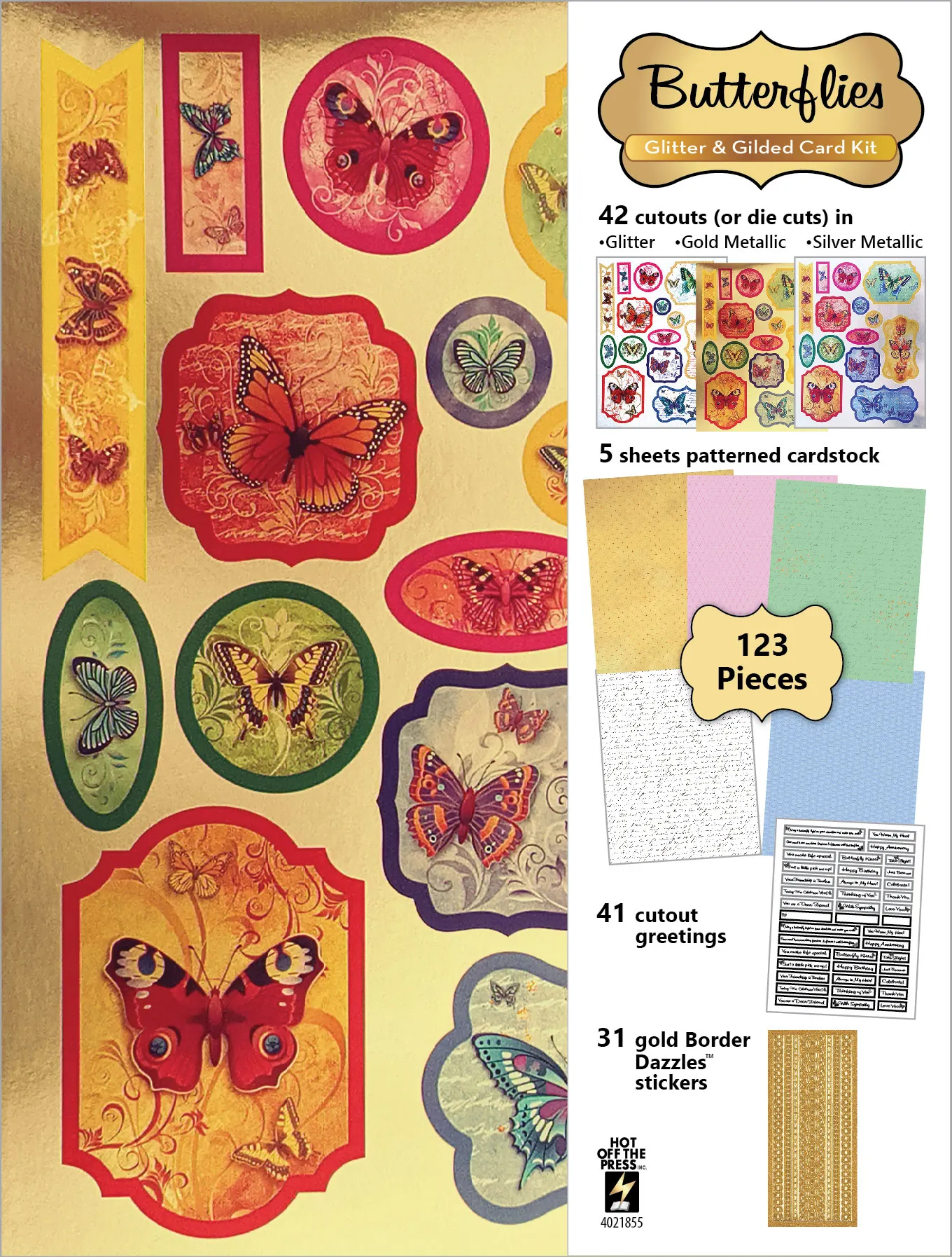 Butterfly Glitter & Gilded Quick Cards