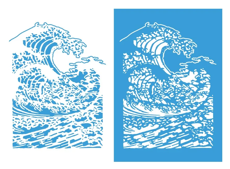 TEXTures Die Set Wave Crest Panel | Deep Blue