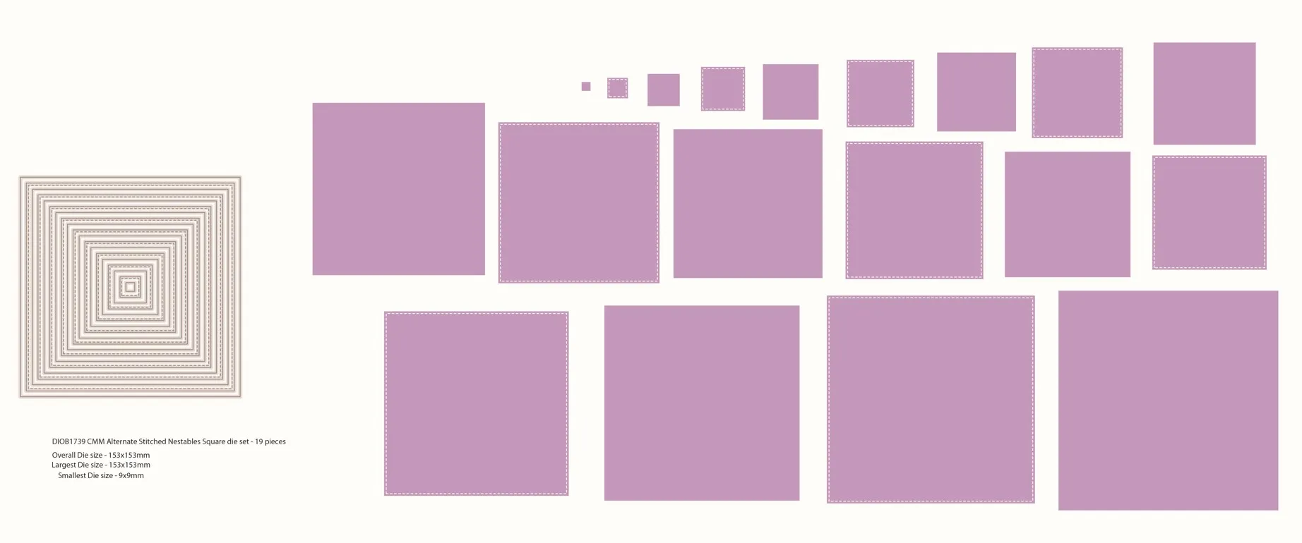 Square & Stitched Nestables Dies by Card Making Magic