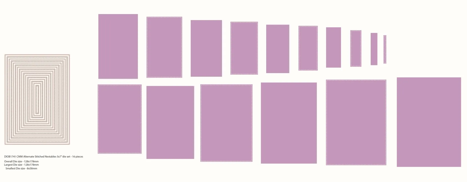 Rectangle & Stitched Nestables Dies by Card Making Magic