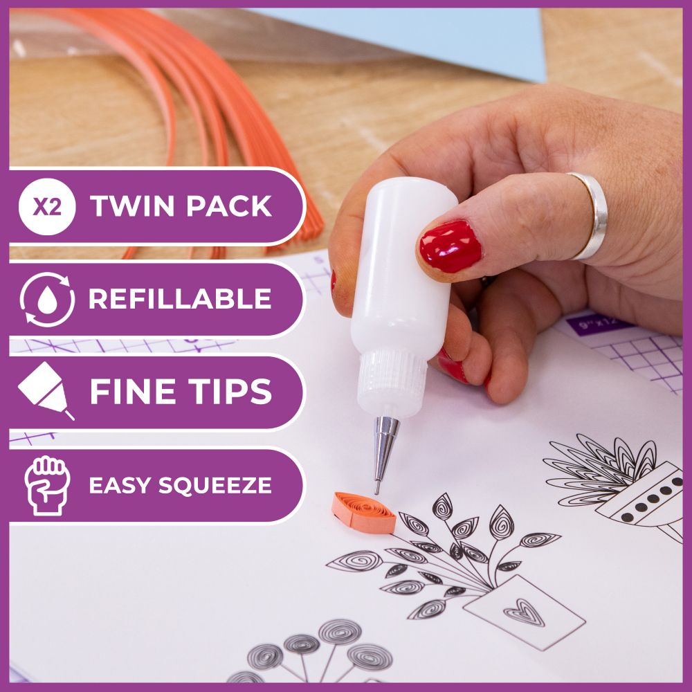 Paper Wishes  Fine Tip Glue Applicator, 2 pieces