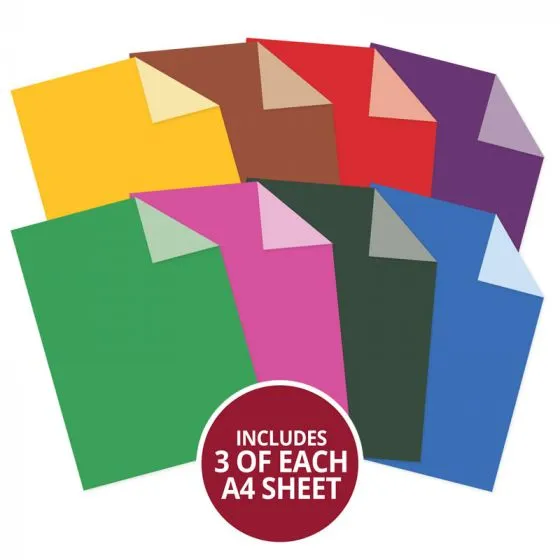 Duo-Tone Festive Matt-tastic Adorable Scorable Selection, 24 sheets