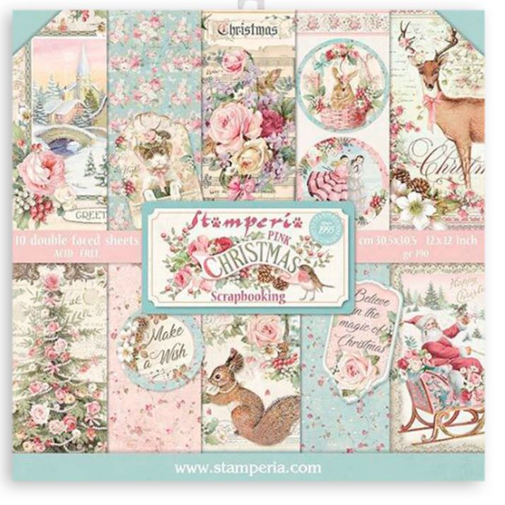 Pink Christmas 8x8 papers