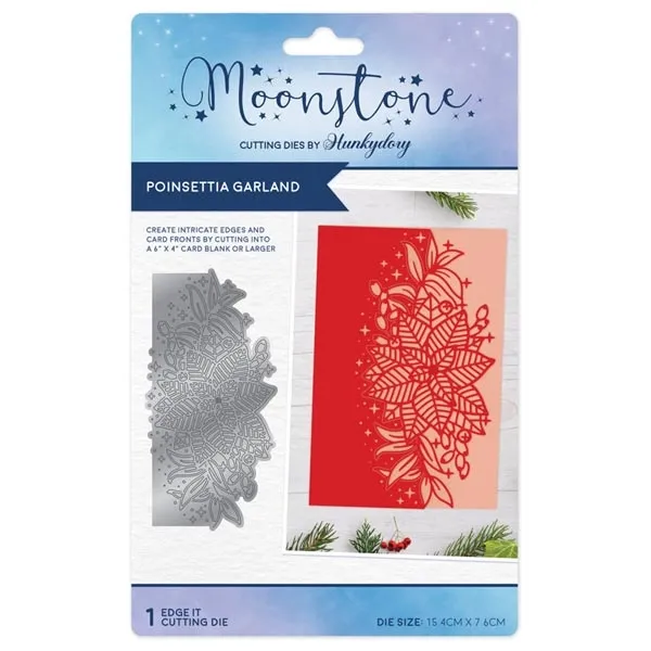 Poinsettia Garland Edge It Moonstone Dies