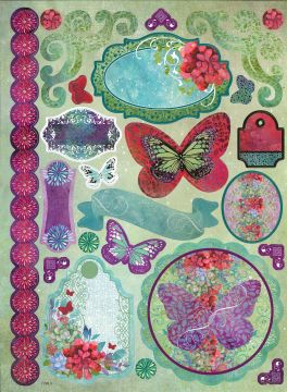 Romantic Butterfly Die-Cuts, 26 pieces