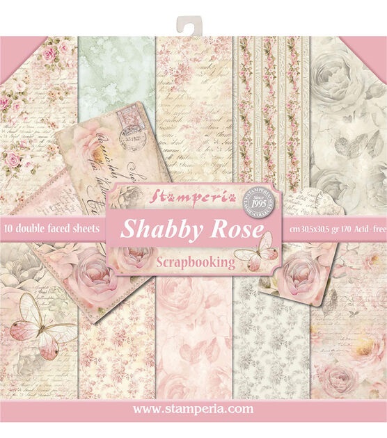 Shabby Rose 12x12 Paper Pad