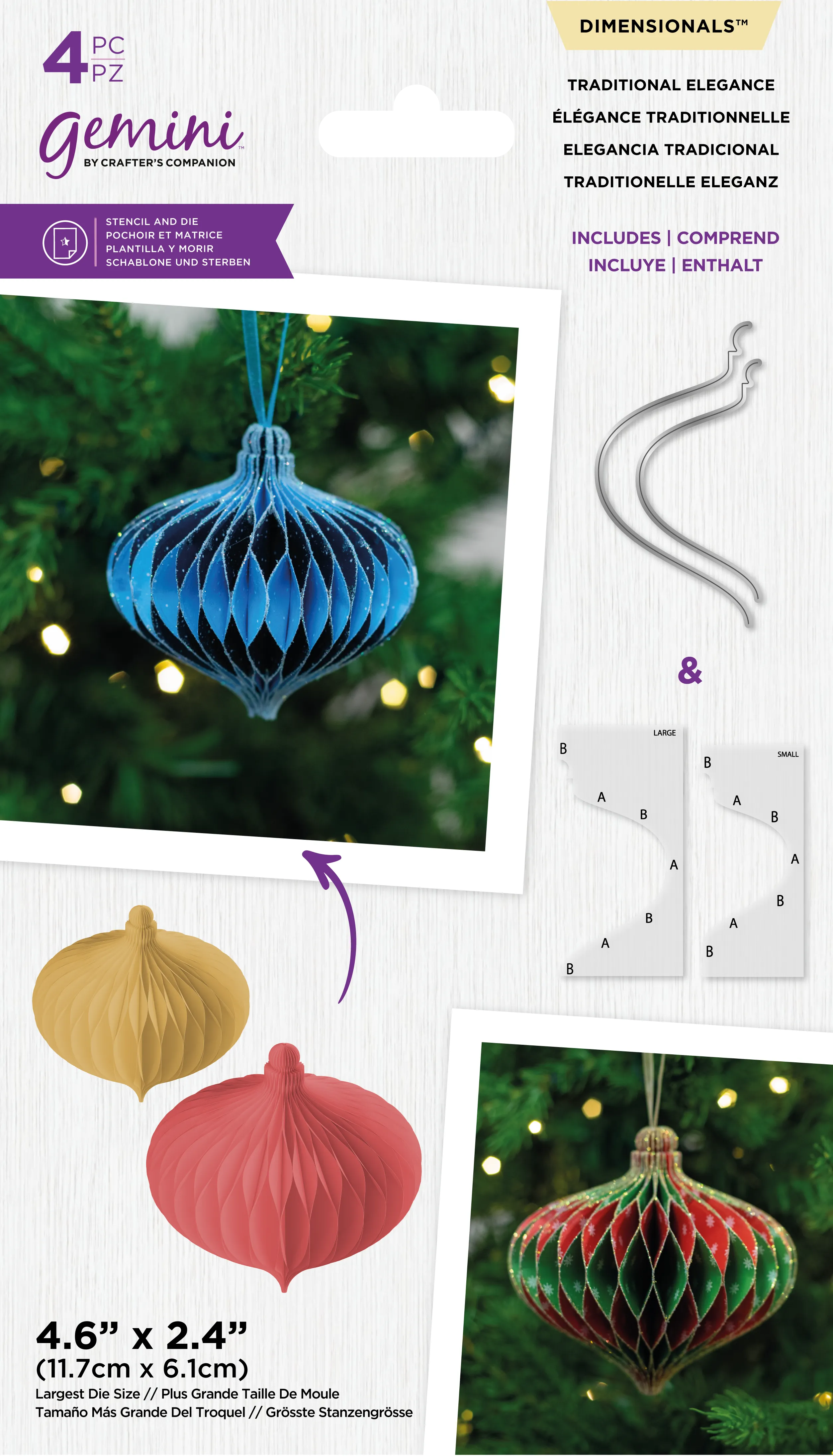 Traditional Elegance Metal Die & Stencil - Dimensionals