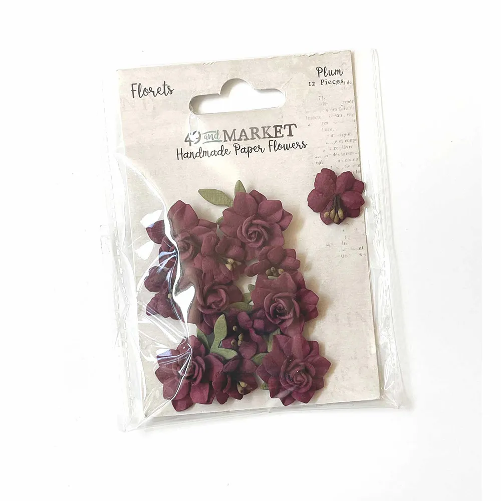 Plum Florets Paper Flowers