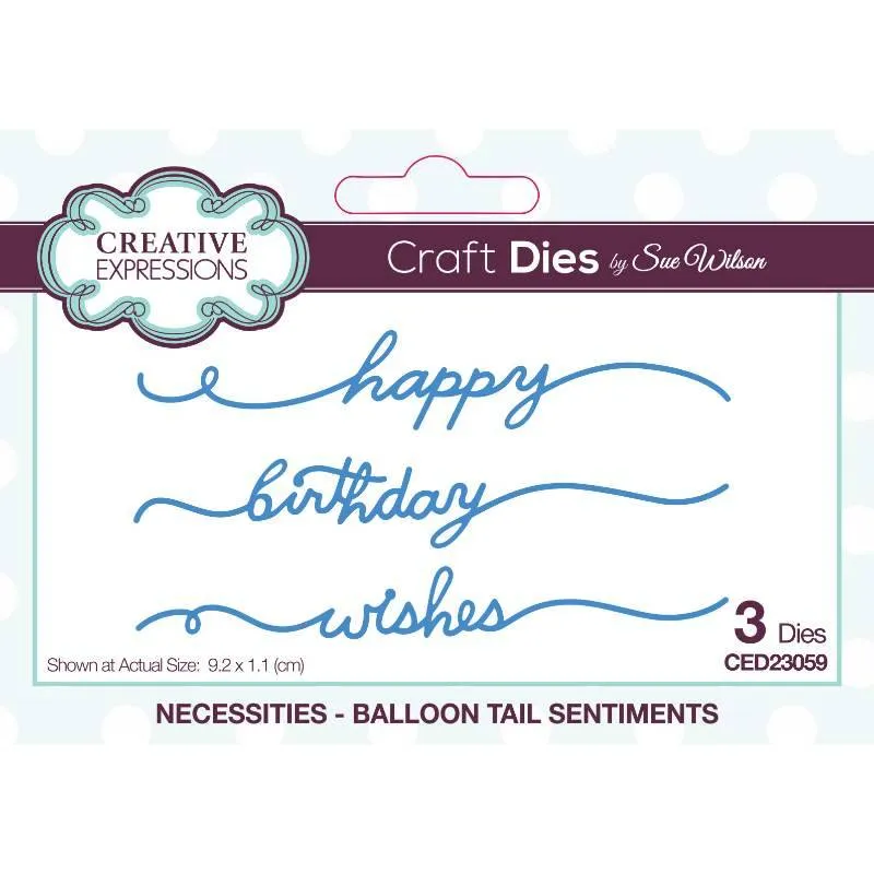 Balloon Tail Sentiments Craft Die