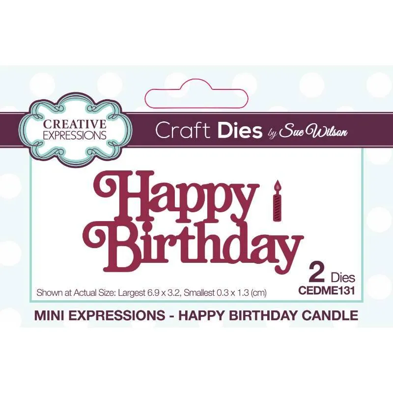 Happy Birthday Candle Craft Die Mini Expresions