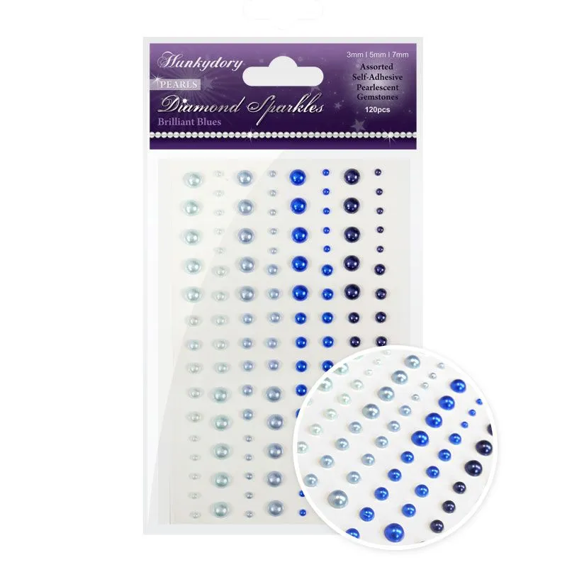 Diamond Sparkles Gemstones - Precious Pearls - Brilliant Blues