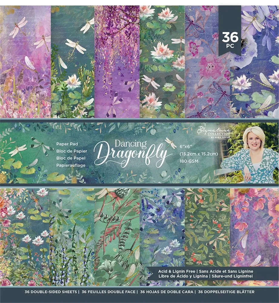 Dancing Dragonfly 6x6 Paper Pad