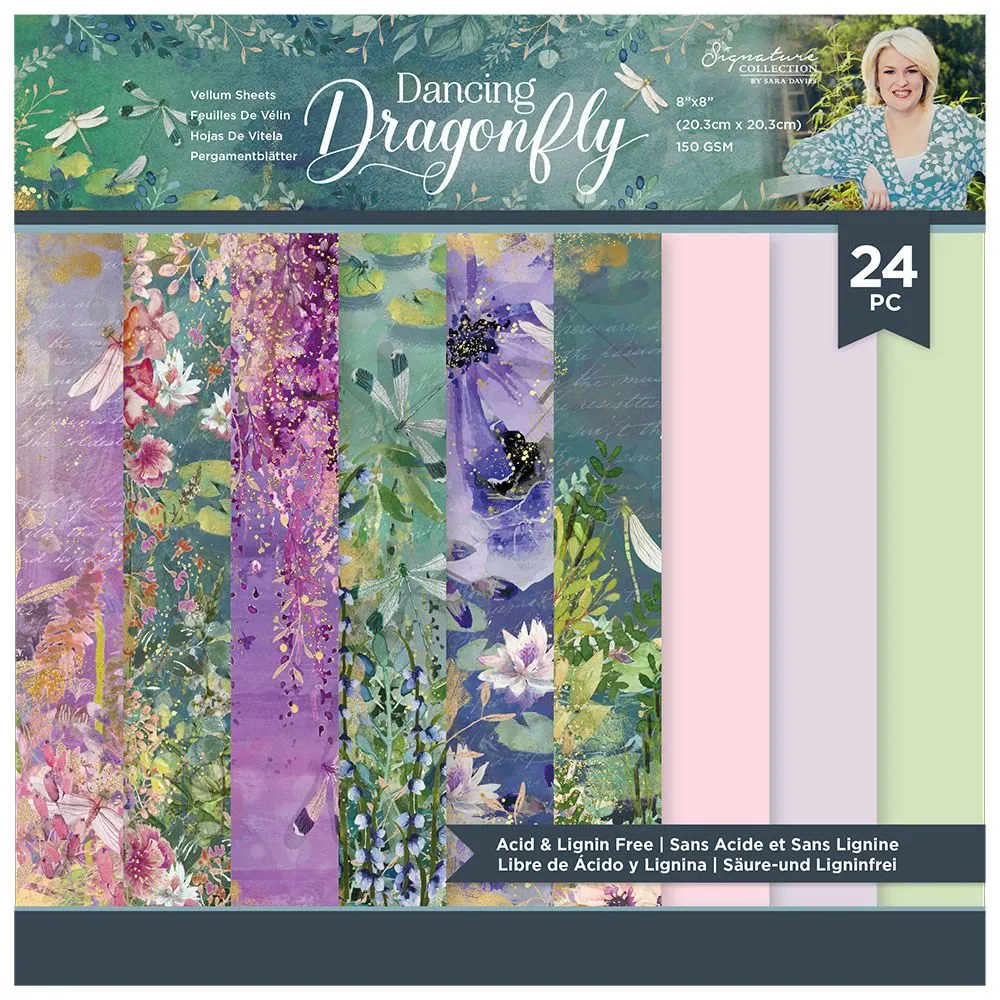 Dancing Dragonfly 8x8 Vellum Pad