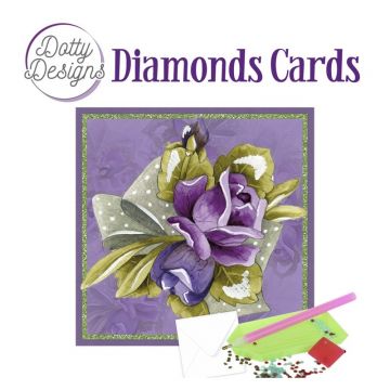Purple Roses Diamond Card