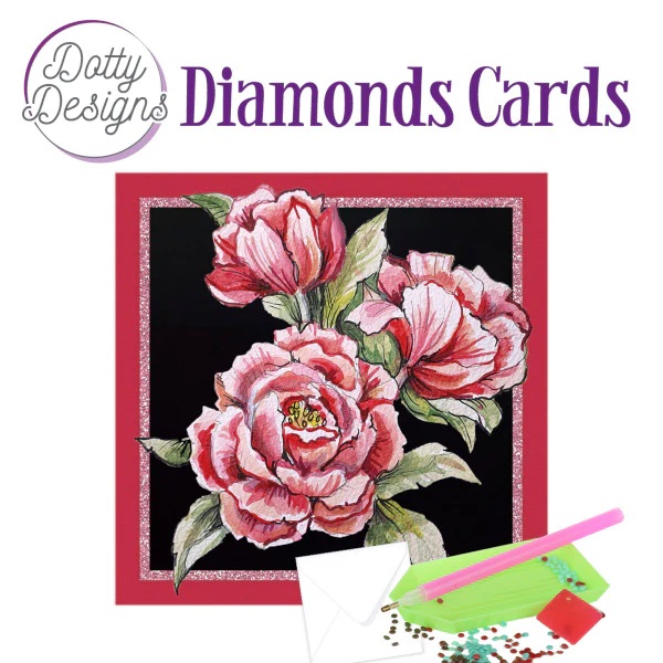 Pink Roses Diamond Card