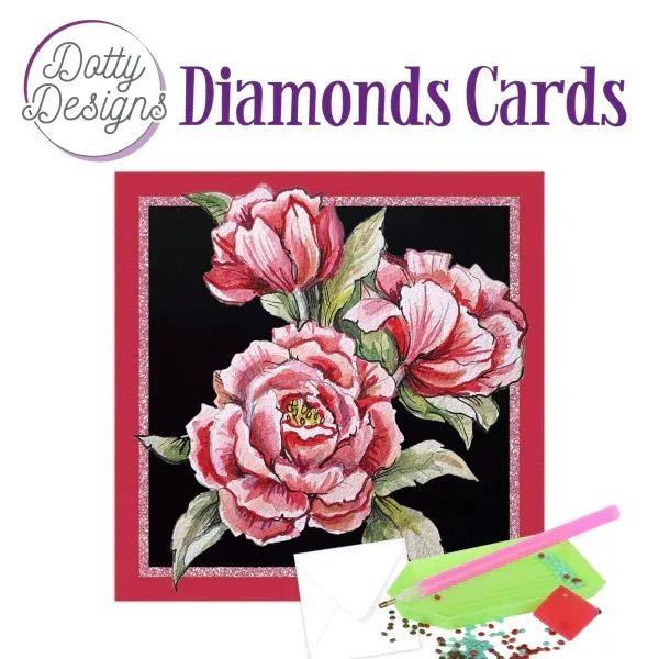 Pink Roses Diamond Card