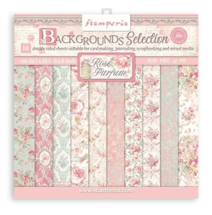 Rose Parfum Background 8x8 Papers