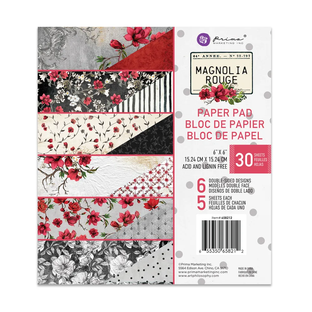 Magnolia Rouge 6x6 papers