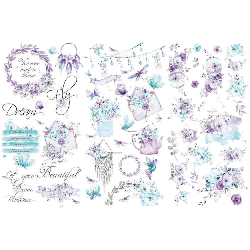 Aquarelle Dreams Rub-On Transfers 6
