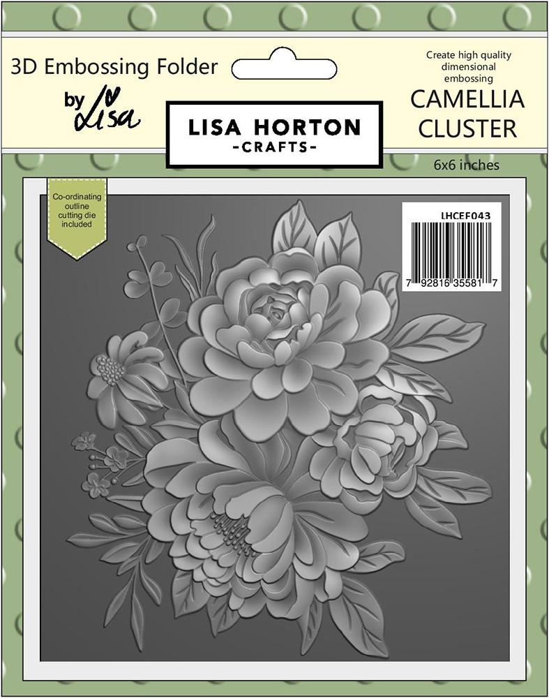 Camellia Cluster 3D Embossing Folder & Die