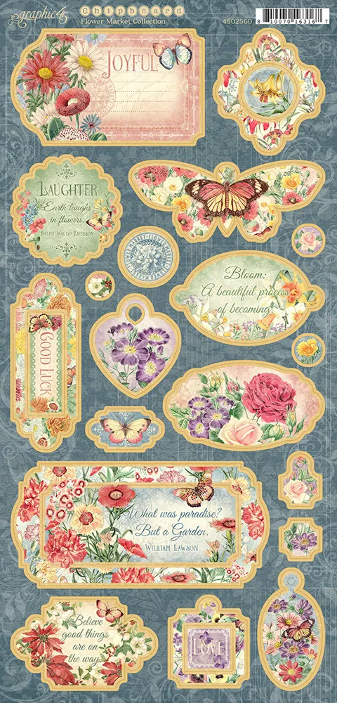Flower Market Chipboard