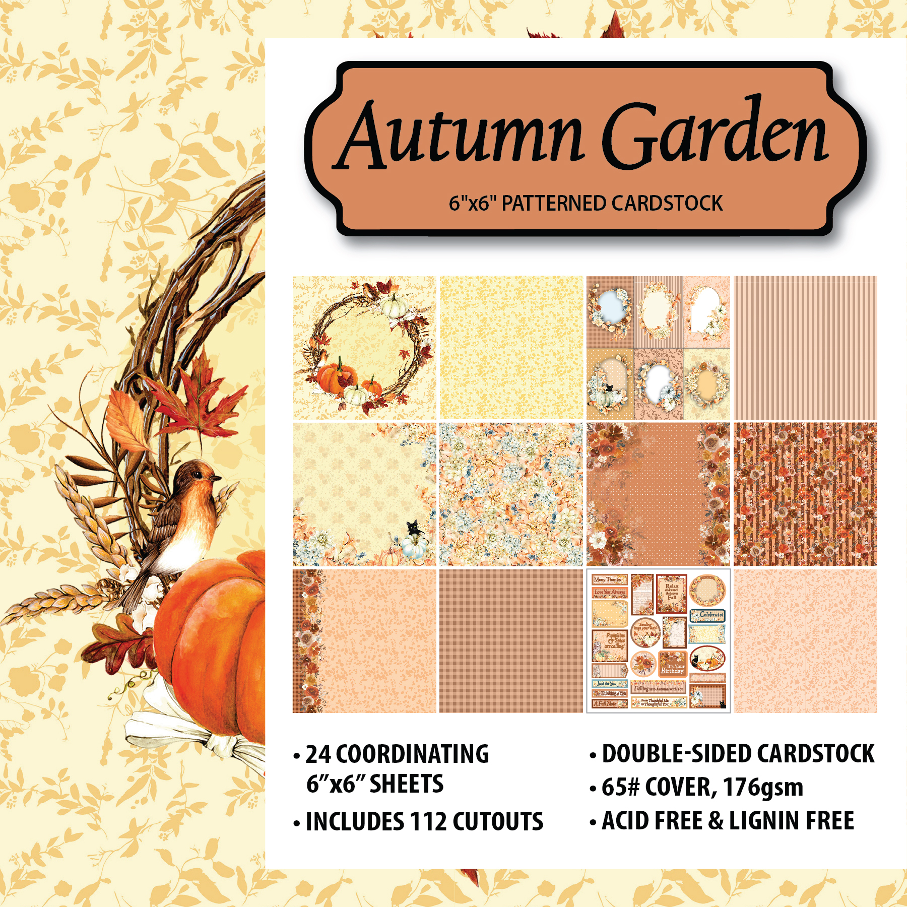 Autumn Garden 6x6 Patterned Cardstock