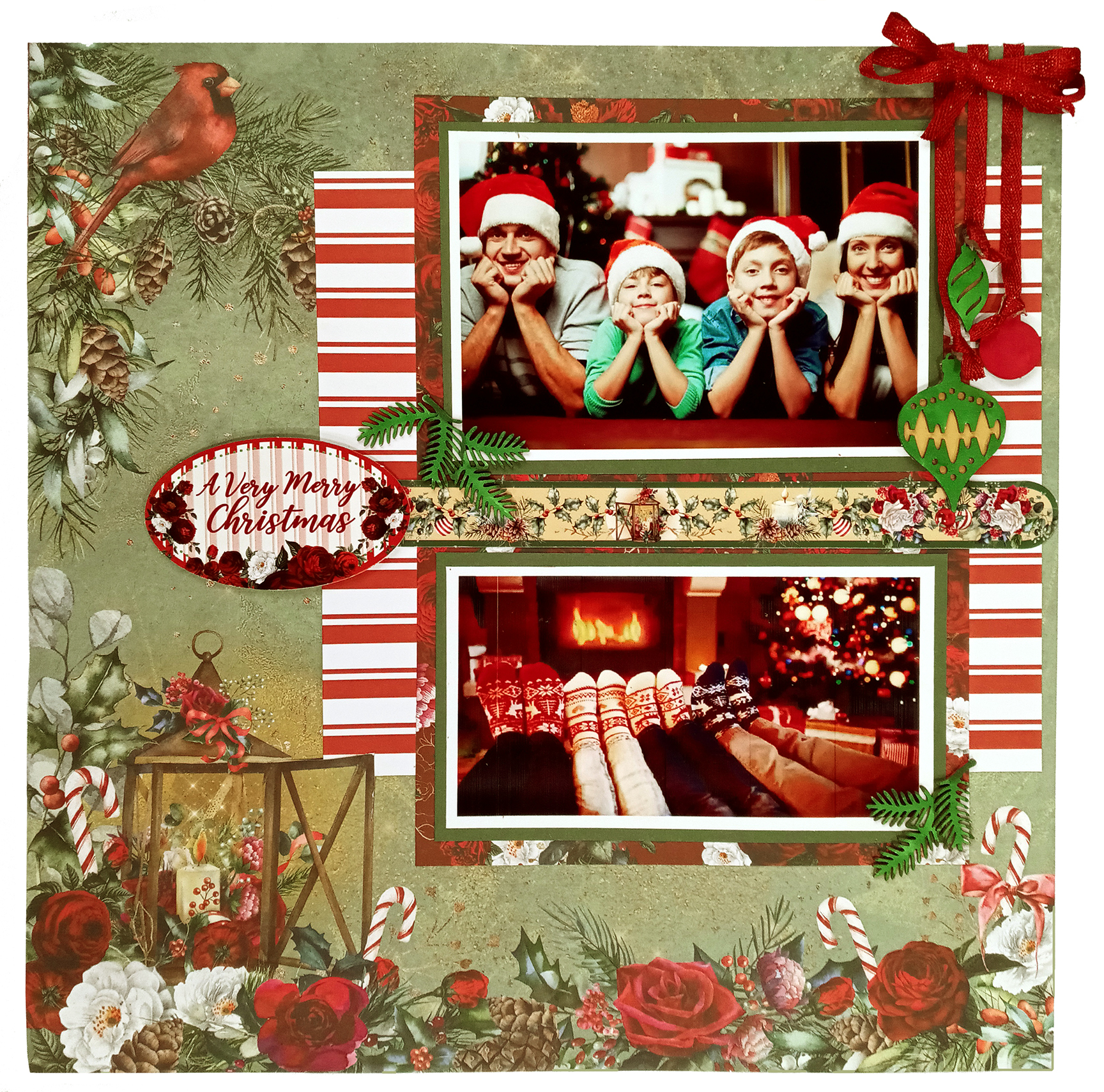 Christmas Aglow 12x12 Patterned Cardstock