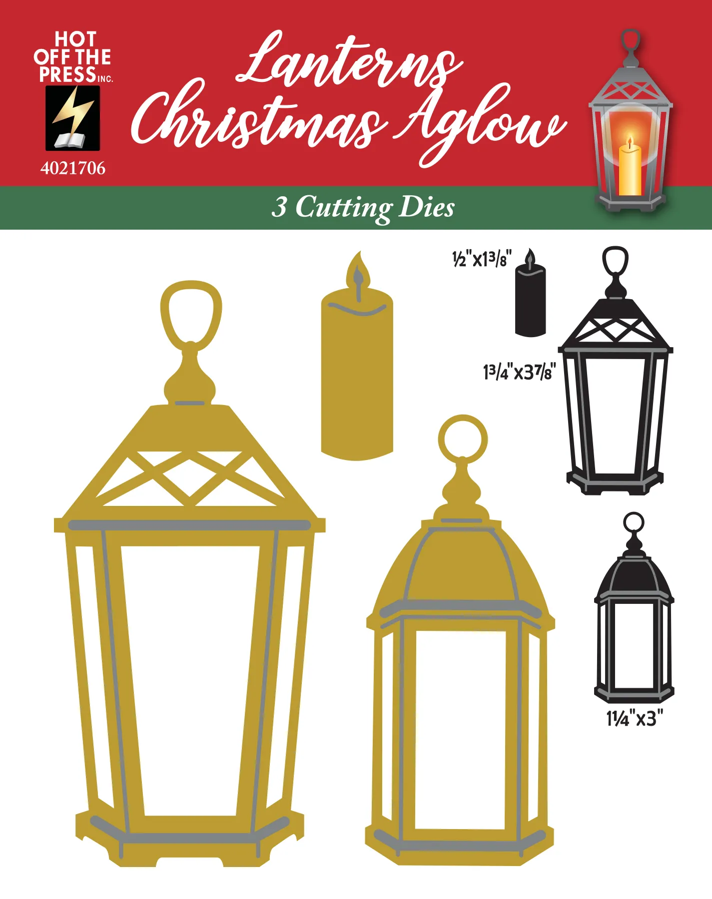 Lanterns Christmas Aglow Cutting Dies